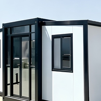 Maison conteneur pliable en acier moderne et extensible, villa préfabriquée 2-3 chambres pour usage commercial, disponible en 20 pieds
