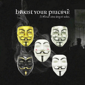 Masques de cosplay personnalisés en PVC pour Halloween, V pour Vendetta et Anonymous <span class=keywords><strong>Guy</strong></span> <span class=keywords><strong>Fawkes</strong></span>, très demandés, pour les soirées masquées - Product Image 3
