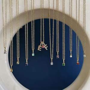 Collier personnalisé YBcustom en cuivre avec strass, livraison directe, initiale personnalisée A-Z, collier avec breloques de pierres de naissance de 3 mm, bijoux cadeau - Product Image 4