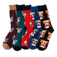 Chaussettes en coton à motifs de chiots amusants et colorés, chaussettes fantaisie, cadeaux originaux