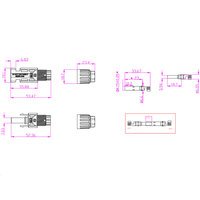 IP68 pour TUV certifié 1000V connecteur de câble solaire PV étanche DC-DC quatre-MC câble photovoltaïque solaire 35A courant étain-cuivre