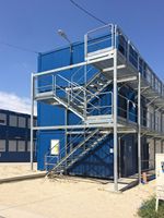 Escaliers coupe-feu en acier au carbone durables à longue durée de vie avec surface galvanisée à chaud, option économique pour l'extérieur, prix d'usine