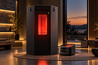 Tenda Sauna Kering Portabel dengan Pemanas Listrik 1500W, Sauna Rumah untuk 1 Orang untuk Kesehatan & Relaksasi di Dalam Ruangan