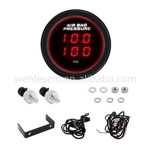 مقياس ضغط هواء مزدوج جديد من وينلي للسيارات، 52 مم، عالمي، NPT1/8 2 بوصة، غلاف بلاستيكي أسود، 0.6/2/5 متر، بارومتر رقمي مزدوج - Product Image 2