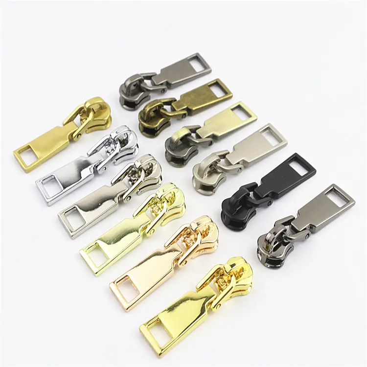 Custom Metal Metal Puller For Zippers Ends Head Zip Sliders With Letter Logo For Purse And Garment
