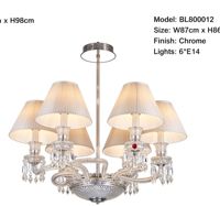 Lustre en cristal personnalisable en couleur et finition avec base E27 LED à intensité variable pour l'éclairage de la maison, de l'hôtel et de la villa