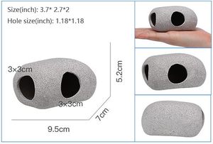 Roccia da nascondiglio per acquario, perfetta per piccoli pesci e gamberetti per abitare, giocare e riposare. Decorazione per acquario in resina sicura e non tossica - Product Image 2