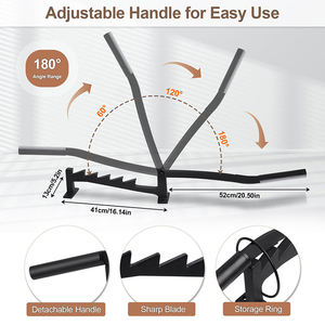 JH-Mech OEM Herramienta de división de leña Heavy Duty 2 Manijas extraíbles Anillo DE SEGURIDAD Montado en la pared Divisor de madera manual de acero al carbono - Product Image 3