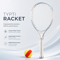 Raquette de sport TYPTI en fibre de carbone OEM/ODM à faible MOQ, tension de cordage réglable, approvisionnement en gros pour les magasins de sport