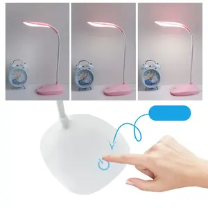 Lampe de table à 3 niveaux de luminosité, tactile, à intensité variable, rechargeable, commande tactile, portable, lumière blanche, sans fil, flexible - Product Image 3