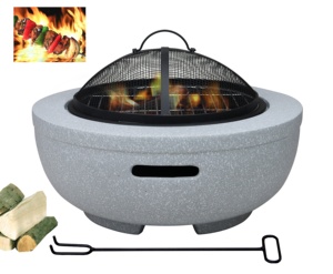 Foyer grillagé <span class=keywords><strong>Barbecue</strong></span> Grill Fire Pit Stove Rond Béton Foyer Personnel Brasero Traditionnel pour la Cuisine - Product Image 1