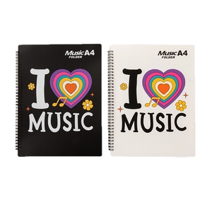 Wholesale Print <b>A4</b> Coil‑Bound Music <b>Folder</b> Waterproof Plastic Sheet Music Storage Book For Music School Musician Supplies - Product Image 1