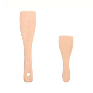 Espátula de madera pequeña de haya reutilizable para sartén, olla arrocera, sartén antiadherente - Product Image 5