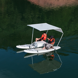PVC Inflatable Catamaran Boat 2 Person Inboard Motor <b>Yacht</b> with Sport Fishing and Sightseeing Cruising - Product Image 5