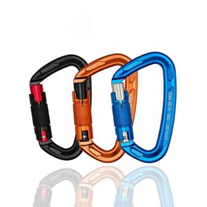 Safety Buckle Metal Aviation Aluminum D Shape Portable Climbing Carabiner <b>Hook</b> <b>Clip</b> Light Weight Auto Locking Mountaineering - Product Image 2