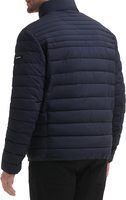 Chaqueta Acolchada Ligera de Poliéster para Hombre, Personalizada OEM ODM, con Aislamiento Térmico para Otoño, Cierre Completo, Cuello Alto