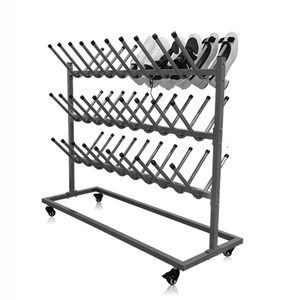 JH-Mech Metal <strong>Shoe</strong> Display <strong>Rack</strong> with Four 360 Degrees Caster <strong>Wheels</strong> Flexible Mobility 30 Pairs Stainless Steel Mobile Boot <strong>Rack</strong> - Product Image 1