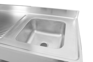 Stainless Steel Washing Station With Divider, Restaurant Kitchen Equipment Sink Bench for Catering Service - Product Image 3