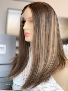 2025 luxe point culminant blond HD dentelle haut juif perruque 100% européen vierge cheveux casher juif perruque pour les femmes perte de cheveux - Product Image 2