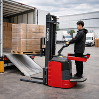 Chariot élévateur à fourche électrique Shouwo avec roues en PU et frein électromagnétique pour usage en usine et entrepôt, batterie au plomb-acide, 1 tonne