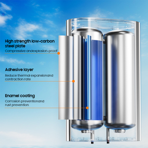 Haute qualité métal coquille mince <span class=keywords><strong>plat</strong></span> 30L 50L 80L <span class=keywords><strong>100L</strong></span> stockage Geyser Double réservoir <span class=keywords><strong>chauffe</strong></span>-<span class=keywords><strong>eau</strong></span> électrique pour salle de bain - Product Image 4