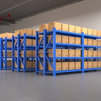 Étagère de rangement et présentoir en acier robuste à 5 niveaux, personnalisable, pour l'organisation des marchandises en entrepôt