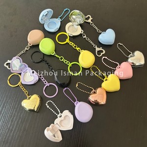 ISMAN Luxury 0.4g Boîtier à fard à paupières en forme de cœur, couleur <span class=keywords><strong>macaron</strong></span>, porte-clés, pot à blush vide, vente en gros, marque privée, marque professionnelle - Product Image 4