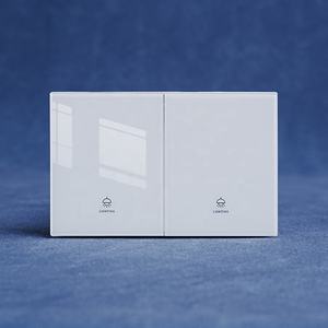 Interrupteurs muraux encastrés 10A USA 118*75mm <span class=keywords><strong>2</strong></span> gangs 1 voie <span class=keywords><strong>2</strong></span> voies Bouton mural élégant et durable <span class=keywords><strong>Plaque</strong></span> en verre trempé - Product Image 2