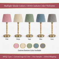 Pleated Mushroom Table Lamp Nordic Fabric Folded Shade Desk Bedside Nightstand Light for Living Room Bedroom Hotel