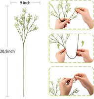 Meilleure vente artificielle bébé souffle blanc couleur artificielle gypsophile fleurs pour mariage pièce maîtresse décoration bricolage maison jardin