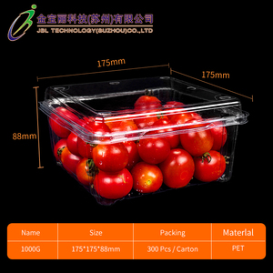 Tùy chỉnh cấp thực phẩm hộp vật nuôi rõ ràng trái cây nhựa vỏ sò bao bì trái cây punnet <span class=keywords><strong>container</strong></span> cho Dâu Tây Berry nho - Product Image 2