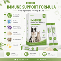 Poudre Probiotique Immune Synergy Beta-1,3-D-Glucane pour Chiens et Chats - Certifié GMP, Sans Céréales, Complément pour la Santé Immunitaire et Intestinale