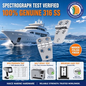 Charnière de <span class=keywords><strong>porte</strong></span> marine en acier inoxydable 316, 38x56mm (1-1/2 X 2-1/4 pouces), charnières de pont, <span class=keywords><strong>accessoires</strong></span> de quincaillerie pour <span class=keywords><strong>bateau</strong></span>, kayak, yacht - Product Image 3