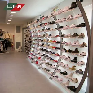 CIRI Factory Custom Shoes Shop Design High End stand stand in metallo oro scarpe stand