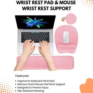 Chuyên nghiệp Ergonomic bàn phím và cổ tay hỗ trợ chuột Pad thiết lập trong Kho Giá bán buôn - Product Image 6