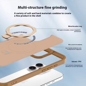 Lujo 2,5mm Pc mate a prueba de golpes <span class=keywords><strong>funda</strong></span> de teléfono móvil para <span class=keywords><strong>Apple</strong></span> Fundas <span class=keywords><strong>iPhone</strong></span> 15 Pro Max 16 <span class=keywords><strong>13</strong></span> 17 soporte fuerte imán contraportada - Product Image 5