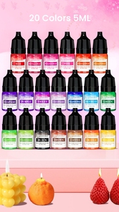 WBG 20 colores 5ml 10ml líquido Soluble DIY vela y pigmento de tinte de jabón para jabón fabricación de velas de soja cera vela pigmento de Color - Product Image 3