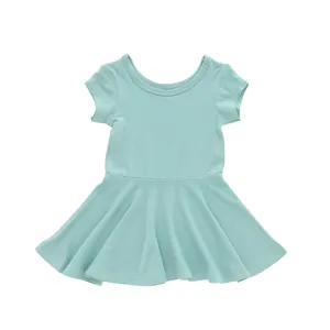 Robe d'été pour fille-Pièce unique-Motif princesse rose en coton et viscose-Confortable pour enfants