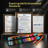 Ensemble de 53 crayons de couleur sur toile pour artistes, 50 crayons de couleur + outils, 3 couleurs disponibles, fournitures d'art scolaire en gros