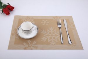 Christmas atmosphere decorative <b>placemat</b> festive restaurant table mat red <b>snowflake</b> insulated western <b>placemat</b> wholesale - Product Image 4