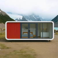 Maison préfabriquée de luxe, bungalow, capsule, cabine, maison modulaire en conteneur pour Airbnb, resort, glamping, habitation