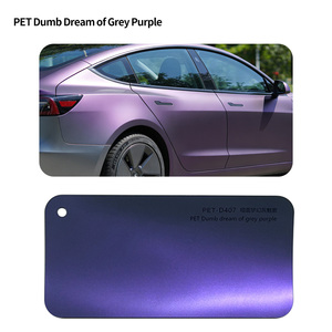 Película de Vinilo para Envoltura de Carrocería de Automóvil, de Lujo, 6.4mil, Acabado Mate, PVC Autorreparable, Cambia de Color, Antiarañazos, PET, Color Gris Púrpura Sueño - Product Image 1