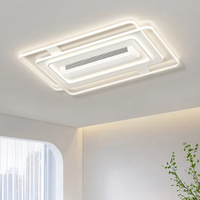 Ventilateur de plafond LED rectangulaire sans pales ultra-fin moderne, éclairage de plafond pour toute la maison, pour chambre à coucher et salle à manger, ventilateur de plafond LED