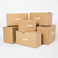 Boîtes en carton recyclables sur mesure, grandes, pour le stockage et le déménagement, avec couvercle rabattable, emballage en carton ondulé, boîte d'expédition en carton ondulé