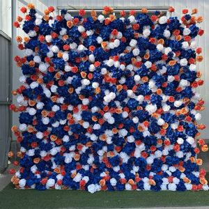 แผ่น3D เทียมติดผนังรูปดอกไม้ประดิษฐ์ทำจาก T-FW072แผ่น8FT X แผ่นผนังผนัง8FT ดอกไม้ม้วนผ้าดอกไม้ผนังสำหรับตกแต่งงานแต่งงาน - Product Image 5