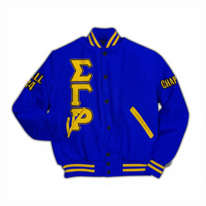 เสื้อแจ็คเก็ตเลตเตอร์แมน SGRHO สไตล์เก๋ไก๋ สำหรับฤดูหนาว โลโก้ด้านหน้า เป็นมิตรกับสิ่งแวดล้อม แห้งเร็ว อุ่นสบาย ทนทาน คุณภาพระดับมืออาชีพ - Product Image 1