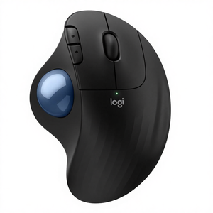 เมาส์ไร้สายแบบ M575S ไร้สายสำหรับเล่นเกม Logitech <span class=keywords><strong>Ergo</strong></span> มีไฟไม่ติดพื้นหลังเป็นสีดำ/ น้ำเงิน - Product Image 1