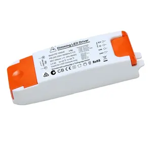 Controlador Led regulable, eficiencia de uso de iluminación,> 85%, 600mA, 42W, 43-70V, 0/1-10V