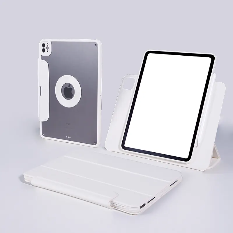 2024 nuovo Folio Flip PU Tablet custodie in pelle Smart Clear PC custodia in pelle ipad Cover Tablet per iPad Pro 11 2021 custodia