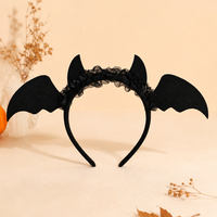 Serre-tête d'Halloween avec cornes de diable et ailes de chauve-souris, 3 couleurs (orange, violet, rouge) pour femmes et filles, idéal pour les fêtes et les costumes de cosplay